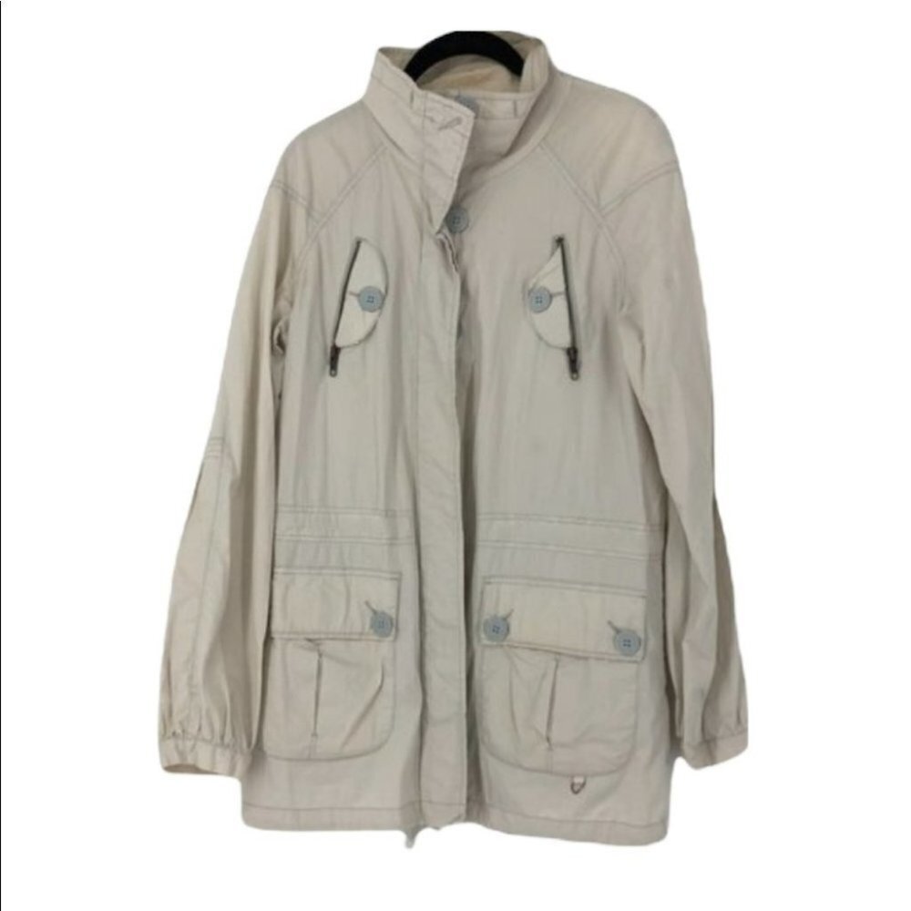Gentle Fawn Creme utility windbreaker jacket small